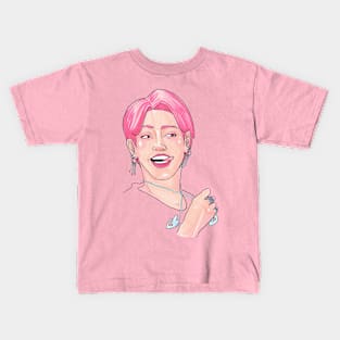 Jimin in  Pink Kids T-Shirt